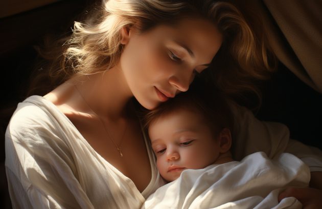 عکس کودک و نوزاد در آغوشش برای نشان دادن دلبستگی ایمن در کودکان: ۱۰ نشانه کلیدی که باید بدانید به مخاطب